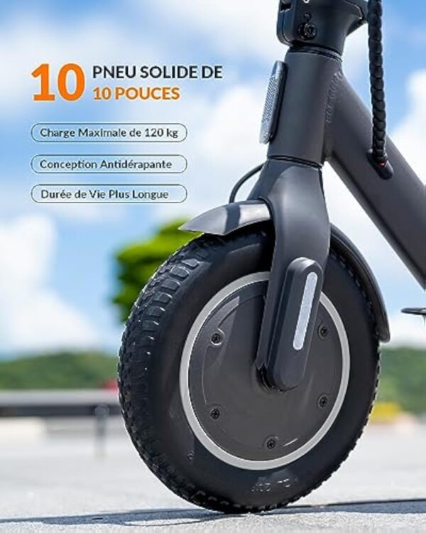 5TH WHEEL V30PRO Trottinette Electrique Adulte, Trottinette Électrique Clignotants Avant Arrière, 10'' Pneu, Autonomie 25-32km, avec APP, 4 Modes de Vitesse, Max 120kg – Image 4