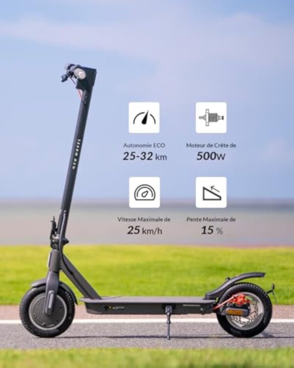 5TH WHEEL V30PRO Trottinette Electrique Adulte, Trottinette Électrique Clignotants Avant Arrière, 10'' Pneu, Autonomie 25-32km, avec APP, 4 Modes de Vitesse, Max 120kg – Image 5