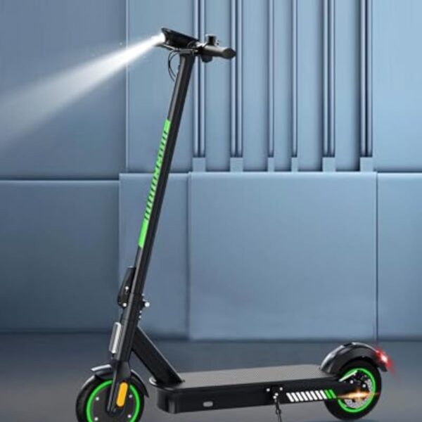 Acer Trottinette Électrique Adulte, Jusqu'à 25 km/h, 250W-500W, Pneus Solides 8.5'', Batterie 7,5AH, Autonomie 20-30KM, Charge Max 100 kg, Double Frein, Électrique Trottinette Pliable (Black&Green)