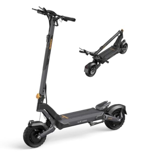 Ausom L2 Max Dual Motor Trottinette électrique à Double Moteur, Trottinette Tout-Terrain Électrique Puissante avec 90 km d'Autonomie, Moteur Max 2688W, Trottinette électrique Pliable pour Adulte