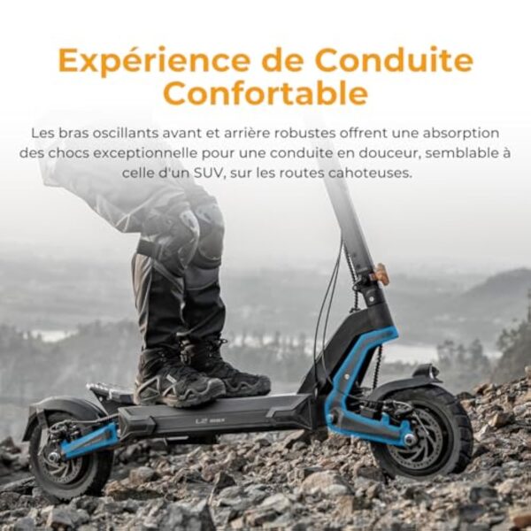Ausom L2 Max Dual Motor Trottinette électrique à Double Moteur, Trottinette Tout-Terrain Électrique Puissante avec 90 km d'Autonomie, Moteur Max 2688W, Trottinette électrique Pliable pour Adulte – Image 5