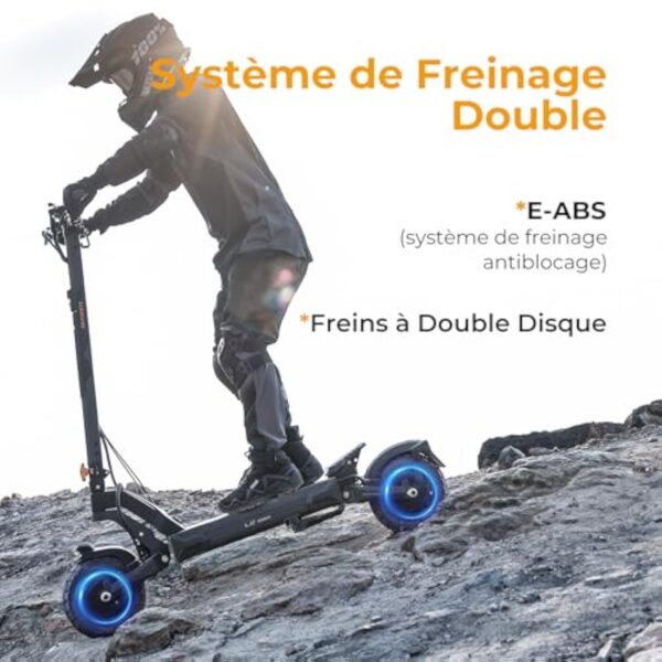 Ausom L2 Max Dual Motor Trottinette électrique à Double Moteur, Trottinette Tout-Terrain Électrique Puissante avec 90 km d'Autonomie, Moteur Max 2688W, Trottinette électrique Pliable pour Adulte – Image 6