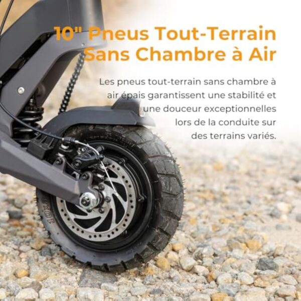 Ausom L2 Max Dual Motor Trottinette électrique à Double Moteur, Trottinette Tout-Terrain Électrique Puissante avec 90 km d'Autonomie, Moteur Max 2688W, Trottinette électrique Pliable pour Adulte – Image 7