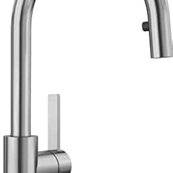 BLANCO Candor-S 523121 Mitigeur Robinet de Cuisine avec Douchette Extractible Acier Inoxydable Massif Brossé Haute Pression
