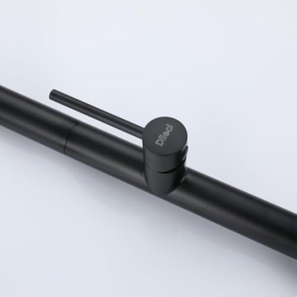 DILECI - Robinet de Cuisine avec Douchette Extractible – Mitigeur Bec Haut Pivotant 360° Noir Mat – Design Moderne Résistant à la Corrosion – Installation Facile et Fonctionnalité Optimale – Image 10