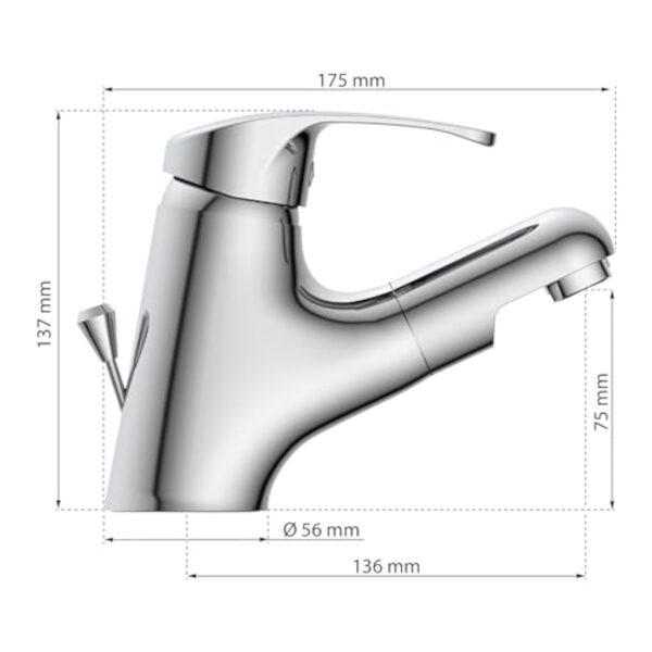 EISL Vico lavabo robinet d'évier avec douchette extractible, 1 pièce, ni075tco – Image 3