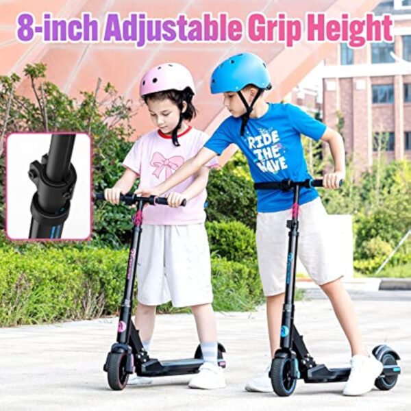EVERCROSS EV06C Trottinette électrique, 6,5'' Trottinette électrique Pliable pour Enfants 6-12 Ans, Vitesse maximale 15 KM/H, Affichage LED, Lumières LED Colorées, Trottinette Légère pour Enfants – Image 5