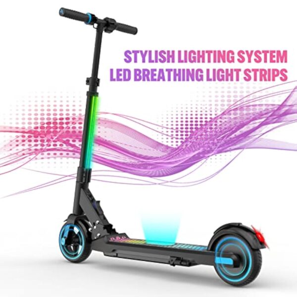 EVERCROSS EV06C Trottinette électrique, 6,5'' Trottinette électrique Pliable pour Enfants 6-12 Ans, Vitesse maximale 15 KM/H, Affichage LED, Lumières LED Colorées, Trottinette Légère pour Enfants – Image 6