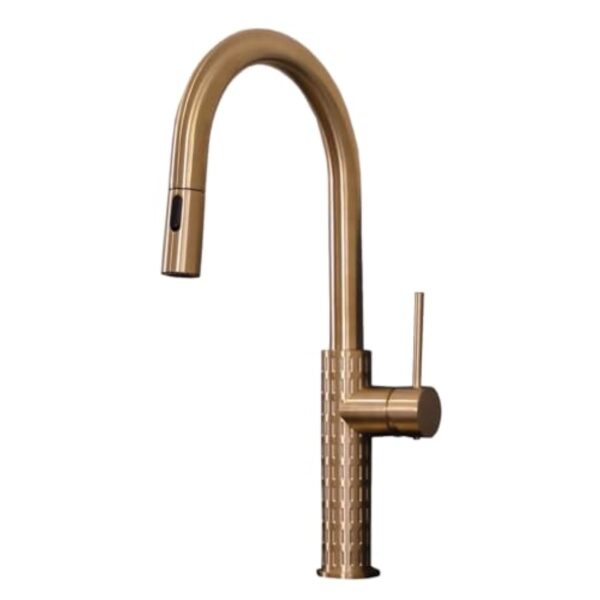 Essebagno Architek mitigeur évier douchette extractible cuivre brossé – Image 2