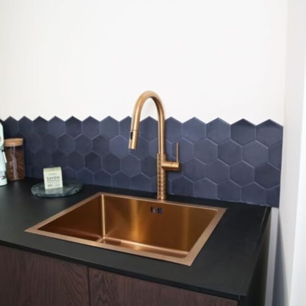 Essebagno Architek mitigeur évier douchette extractible cuivre brossé – Image 4