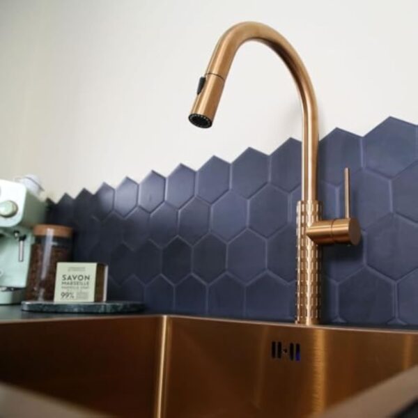 Essebagno Architek mitigeur évier douchette extractible cuivre brossé – Image 6