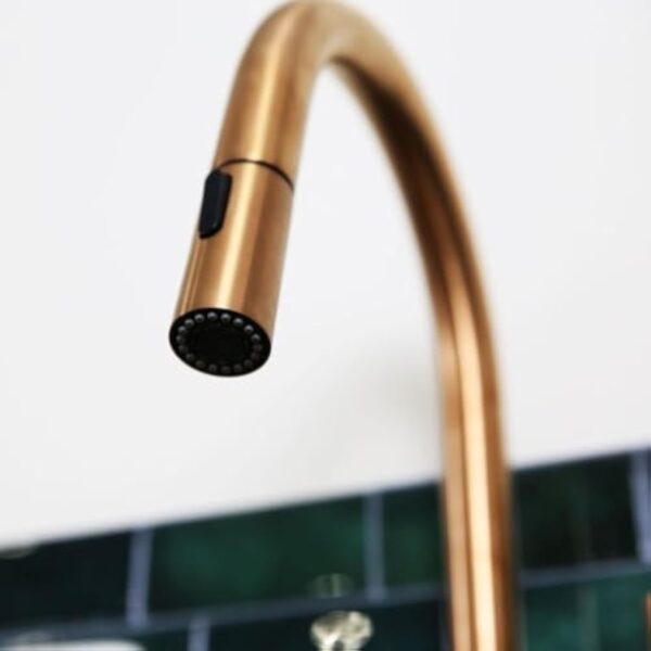 Essebagno Architek mitigeur évier douchette extractible cuivre brossé – Image 7