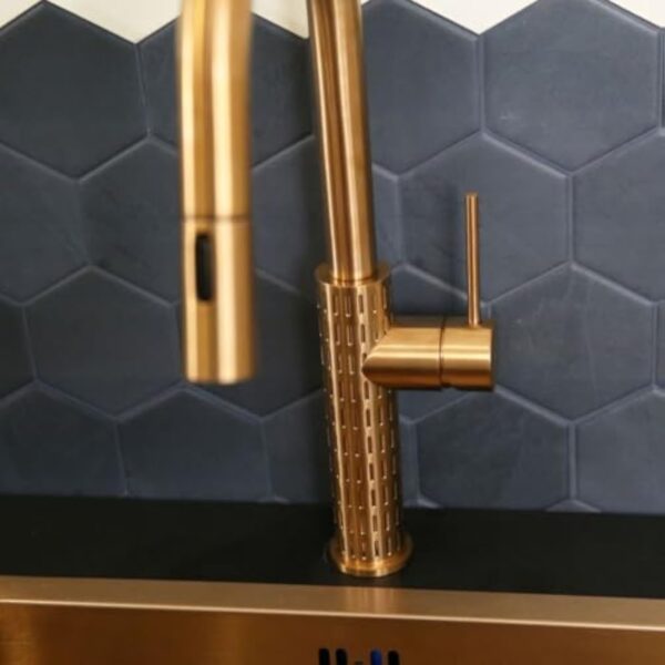 Essebagno Architek mitigeur évier douchette extractible cuivre brossé – Image 8