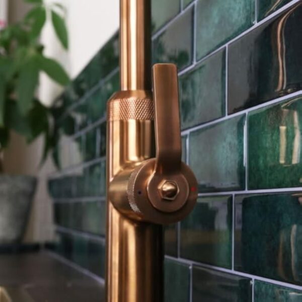 Essebagno Molette mitigeur évier à douchette extractible cuivre brossé – Image 5