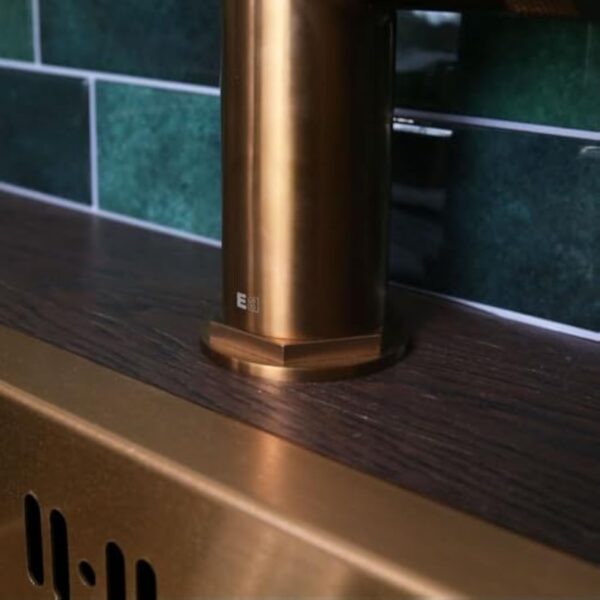 Essebagno Molette mitigeur évier à douchette extractible cuivre brossé – Image 6