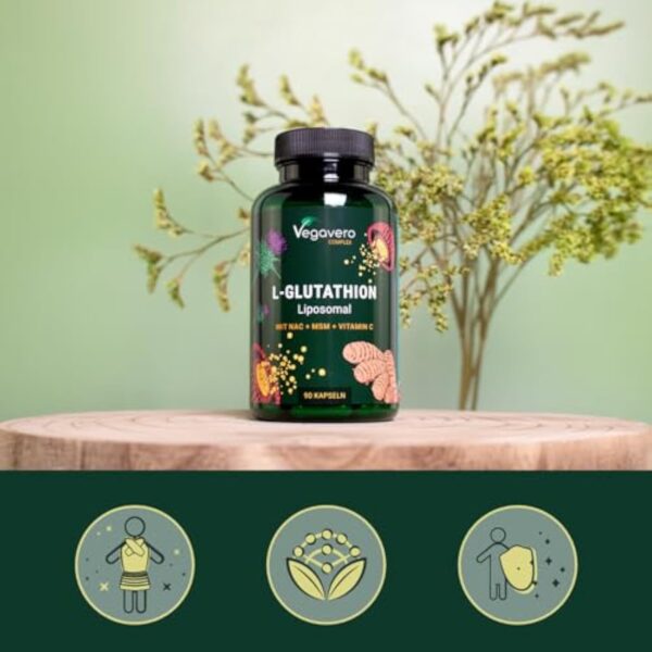 GLUTATHION Liposomal & Réduit PureWay™- G | Avec Précurseurs : NAC, Vitamine C, MSM, Glycine | Antioxydant + Anti age + Immunité | 90 Gélules | Vegan & Sans Additifs | Vegavero® – Image 7