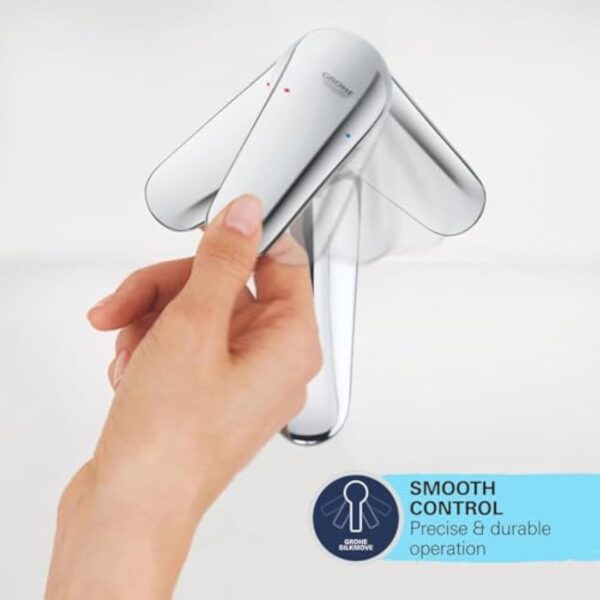 GROHE QUICKFIX Start Mitigeur Monocommande Lavabo de Salle de bains, Douchette Extractible, Mousseur Economie d'Eau, Sans Tirette de Vidage, Taille M, Chromé, 24205003 (Import Allemagne) – Image 10