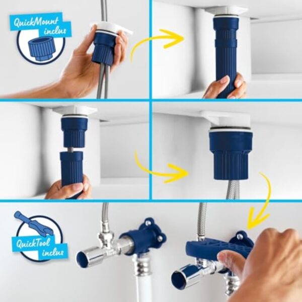 GROHE Start Flow Robinet de Cuisine, Mitigeur Monocommande Evier, Mousseur Extractible, Bec Haut, Zone de Rotation 360°, Chromé, 30569000 – Image 9