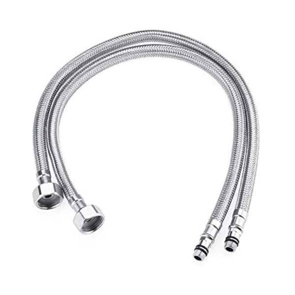 Haofy Robinet d'évier rétro 360 degrés Bec pivotant Robinet d'évier de Cuisine mélangeur d'eau Chaude et Froide, Robinet d'évier de lavabo de Cuisine en Laiton avec 2 tuyaux – Image 7