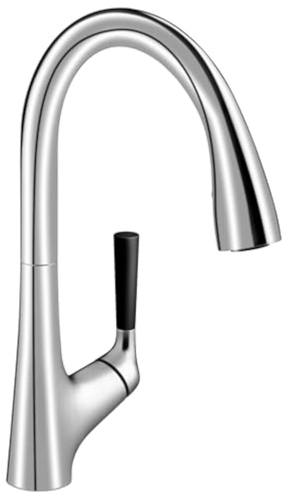 JACOB DELAFON Mitigeur cuisine Malleco Bec haut chrome douchette extractible – Image 2