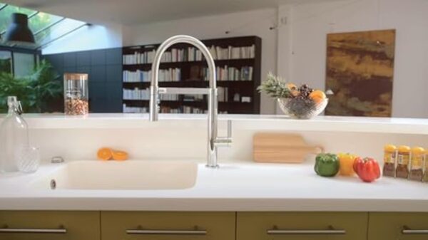 JACOB DELAFON Mitigeur cuisine Spirale Bec haut chrome douchette extractible – Image 3