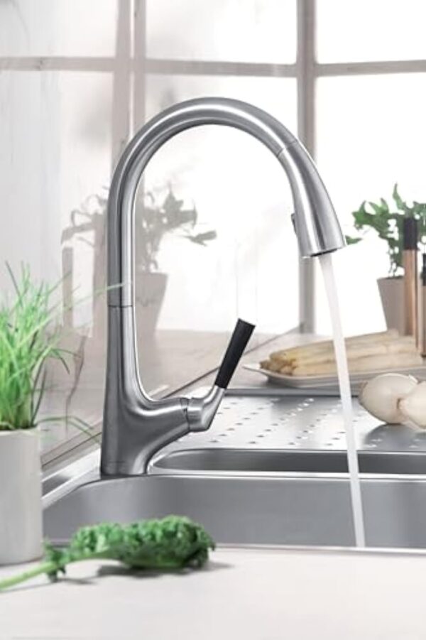 JACOB DELAFON Mitigeur cuisine Malleco Bec haut chrome douchette extractible – Image 3