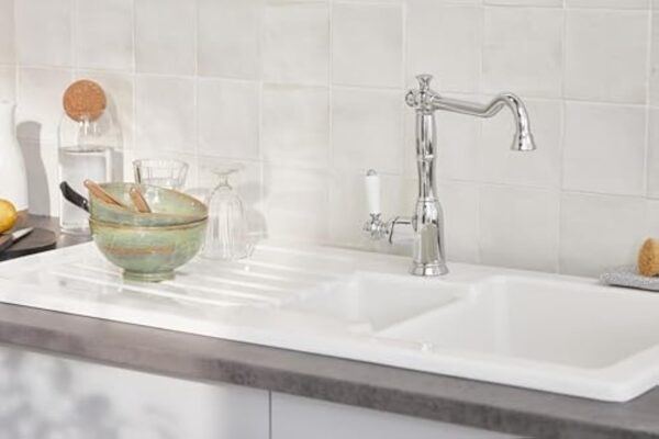 JACOB DELAFON Mitigeur cuisine Louise design retro Chrome – Image 4