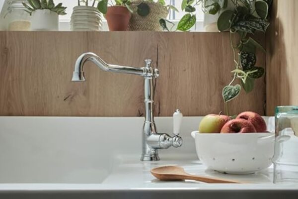 JACOB DELAFON Mitigeur cuisine Louise design retro Chrome – Image 6