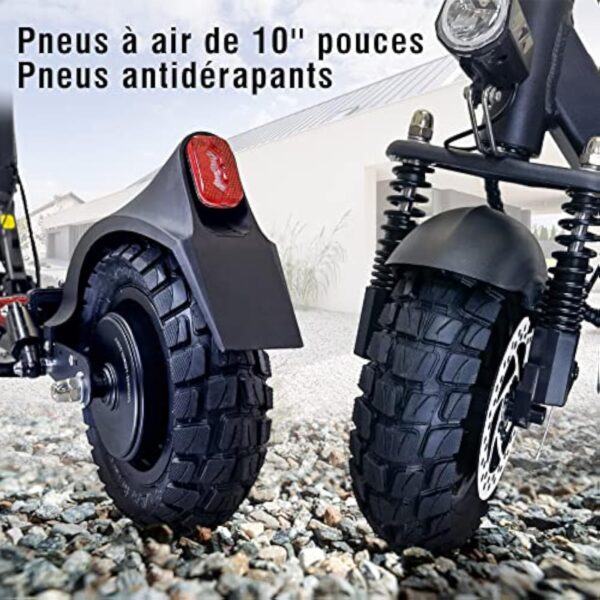 JOYOR Y6S Trotinette Electrique Adulte Puissante Batterie 48V 18Ah Autonomie 55-75 km, Trottinette Electrique Tout Terrain Professionnelle pour Travail, Scooter Electrique Adulte(Démarrez par La Clé) – Image 11