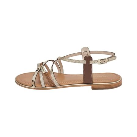 LES TROPEZIENNES PAR M. BELARBI Femme Harry Chaussures Ville Sandale, Leopard-Or, 36 EU
