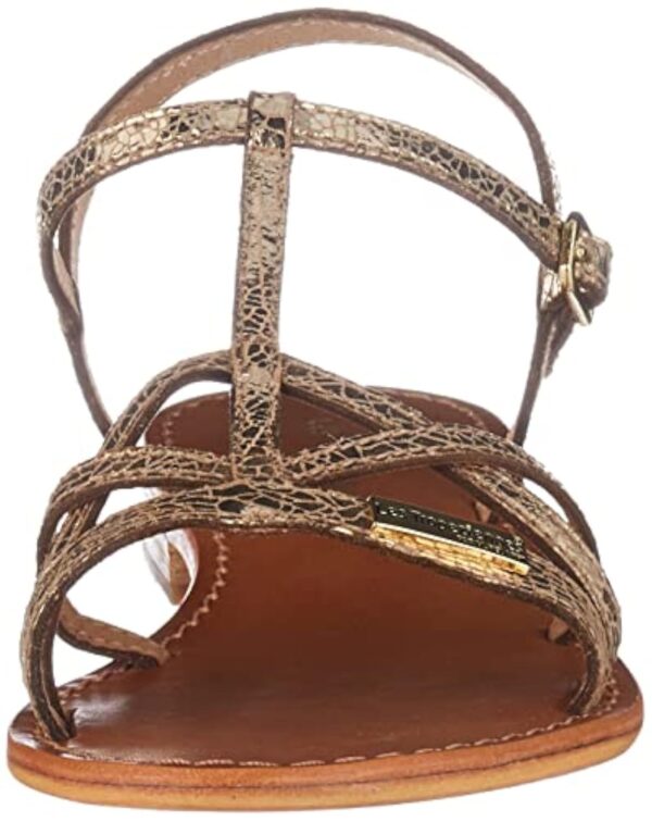 LES TROPEZIENNES PAR M. BELARBI Femme HIRONELA Chaussures Ville Sandale, Or Craquele, 37 EU – Image 3