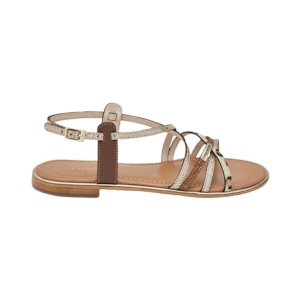LES TROPEZIENNES PAR M. BELARBI Femme Harry Chaussures Ville Sandale, Leopard-Or, 36 EU – Image 3