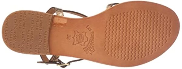 LES TROPEZIENNES PAR M. BELARBI Femme HIRONELA Chaussures Ville Sandale, Or Craquele, 37 EU – Image 5