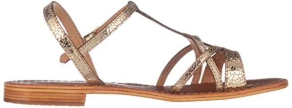 LES TROPEZIENNES PAR M. BELARBI Femme HIRONELA Chaussures Ville Sandale, Or Craquele, 37 EU – Image 7