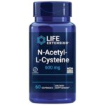 Life Extension, N-Acetyl-Cysteine (NAC), 600mg Dépôt, 1 Capsule tous les 3 Jours, 60 Capsules végétalien, Végétarien, Sans Gluten, Sans Soja, Sans OGM