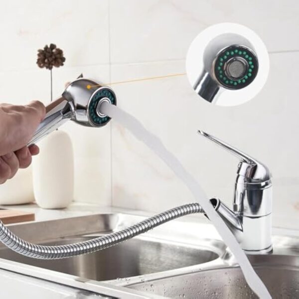 Minnhua Mitigeur Cuisine avec Douchette Extractible Robinet de Cuisine Pivotant 360°Robinet Cuisine Robinet Evier de Cuisine Mitigeur Evier en Laiton Robinetterie de Cuisine Froide et Chaude Chromé – Image 8