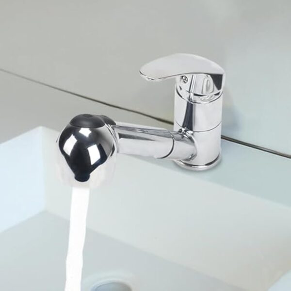 Minnhua Mitigeur Cuisine avec Douchette Extractible Robinet de Cuisine Pivotant 360°Robinet Cuisine Robinet Evier de Cuisine Mitigeur Evier en Laiton Robinetterie de Cuisine Froide et Chaude Chromé – Image 9