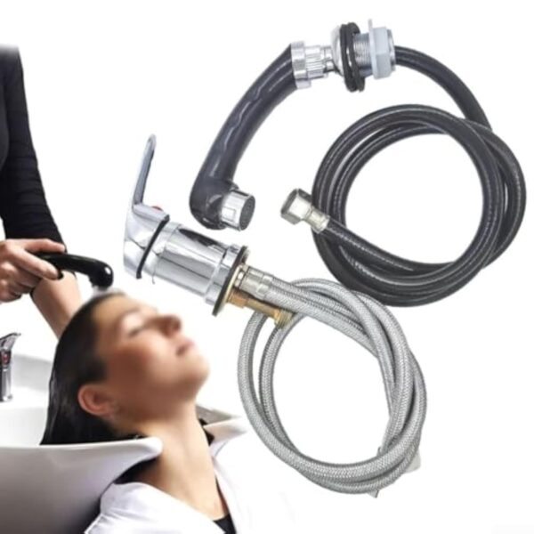 Mitigeur Tand Robinet de douche à main, robinet de salon de coiffure, robinet de lit de frappe, 120 cm tuyau extractible douchette à main pour chaise – Image 4