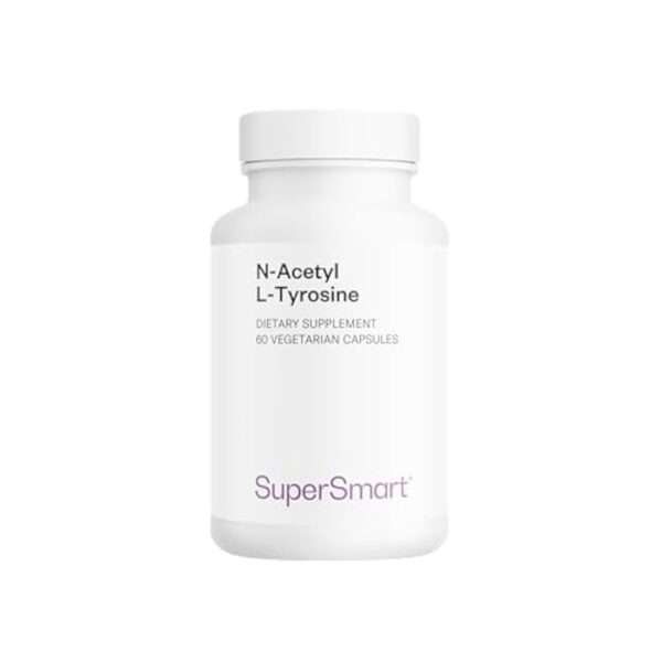 N-Acetyl L-Tyrosine 900 mg - Absorption et Biodisponibilité maximales - Régulation de l’Humeur - Synthèse des Neurotransmetteurs - Production Mélanine - Vegan - SuperSmart