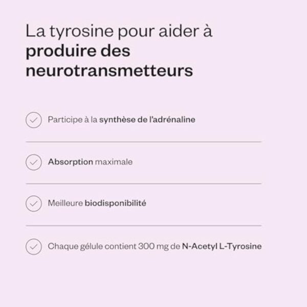 N-Acetyl L-Tyrosine 900 mg - Absorption et Biodisponibilité maximales - Régulation de l’Humeur - Synthèse des Neurotransmetteurs - Production Mélanine - Vegan - SuperSmart – Image 5