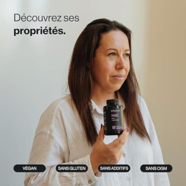 NAC N-Acétyl-Cystéine 600 mg - 180 Gélules Véganes | Approvisionnement de 6 Mois | Haute Pureté et Biodisponibilité | Sans Additifs | Végan | Zenement – Image 3