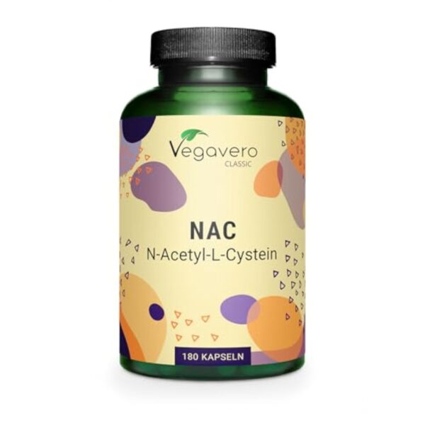NAC N-Acetyl-Cysteine 600mg | Forme Pure : Haute Biodisponibilité | 180 Gélules | Sans Additifs | Antioxydant Puissant | VEGAN | Vegavero®