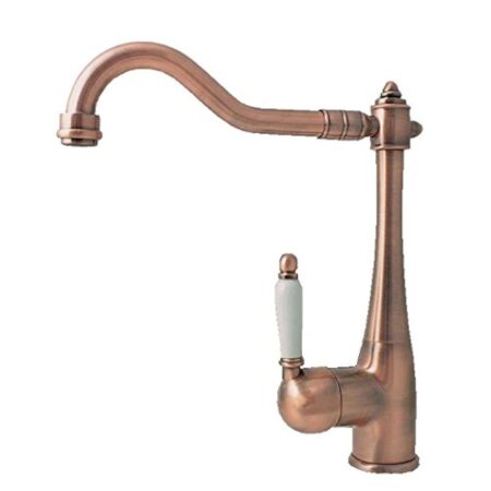 Nostalgie Rétro Évier Cuisine Robinet Mitigeur Rouge Bronze Cuivre Sanlingo