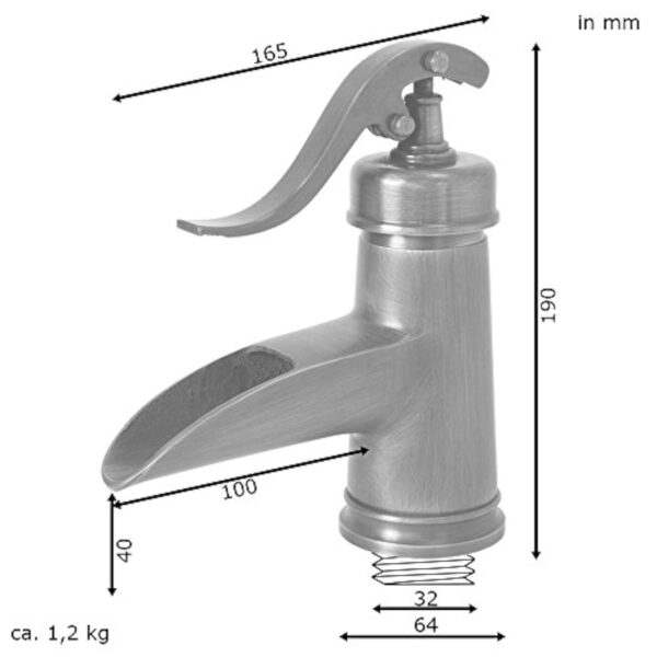 Nostalgie Rétro Lavabo Levier Unique Mitigeur Robinet Antique Laiton Sanlingo – Image 3