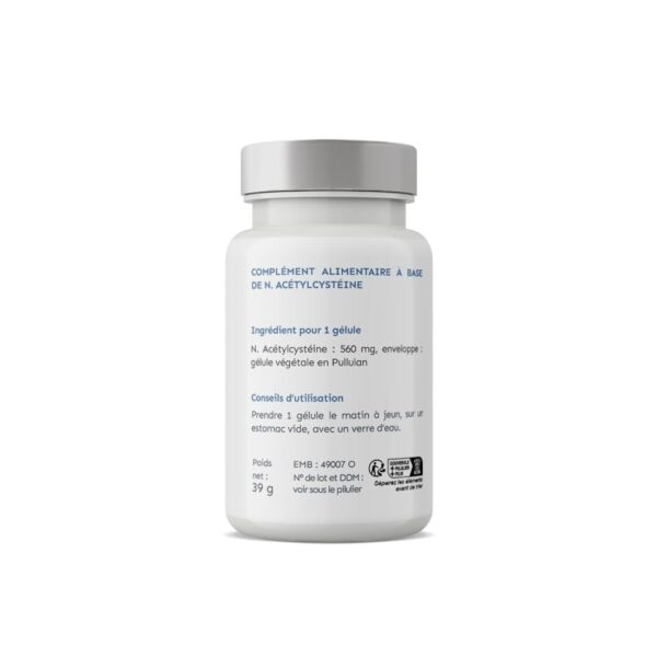 Pack 2 piluliers NAC N. Acétylcystéine | 120 gélules végétales pour 4 mois | Source naturelle | BEAVERHILL | Vegan | Antioxydant | Fabriqué en France – Image 3