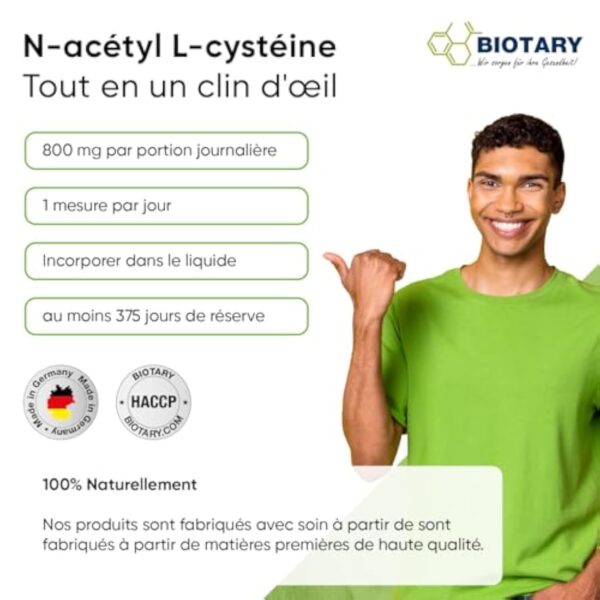 Poudre NAC | 300 g par sachet | 12 mois de stock | Cuillère doseuse | N-acétyl L-cystéine | Végétalien | Testé en laboratoire | Hautement dosé – Image 3