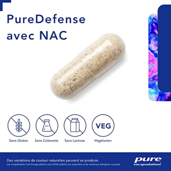 Pure Encapsulations - PureDefense avec NAC - 60 Gélules Véganes – Image 5