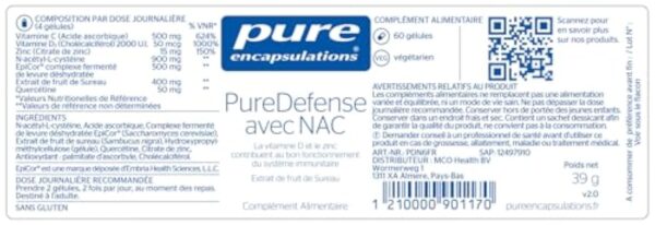 Pure Encapsulations - PureDefense avec NAC - 60 Gélules Véganes – Image 10