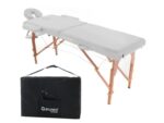 QUIRUMED Table de Massage Pliante en Bois Easy, Couleur Blanc, 194 x 70 cm, Table de Massage, Massage Physiothérapie, Similicuir, Tête Articulée, Hauteur Réglable, 2 Corps, Jusqu'à 150 kg