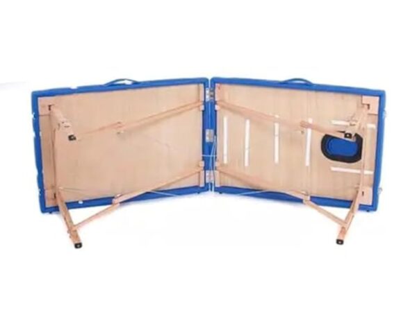 QUIRUMED Table de Massage Pliante Facile en Bois, Couleur Noir, 194 x 70 cm, Table de Massage, Massage Physiothérapie, Similicuir, Tête Articulée, Hauteur Réglable, 2 Corps, Jusqu'à 150 kg – Image 5